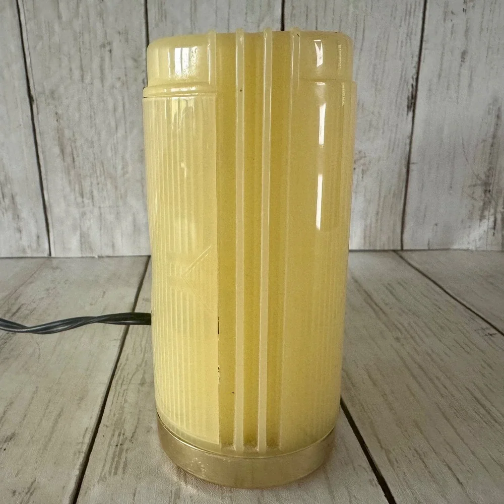 Westclox Yellow Big Ben Moon Beam Clock Cream Art Deco Retro Electric #43000